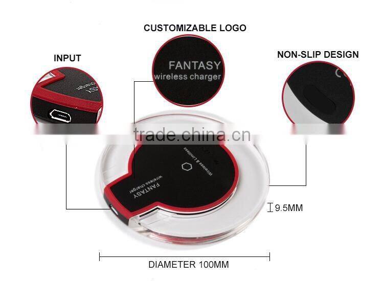 2016 New Product Qi Wireless Charger wireless charging pad for Samsung Galaxy S6 / S6 Edge