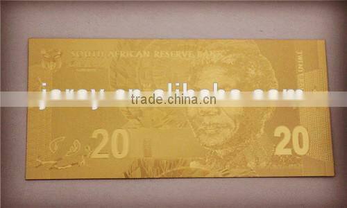 Gold plated banknotes South African Banknote