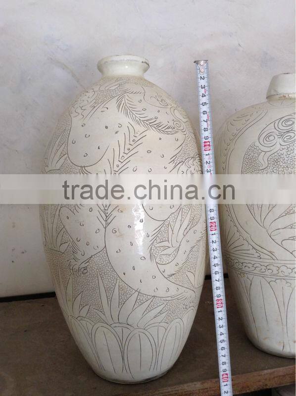 chinese antique porcelain/white flower vase