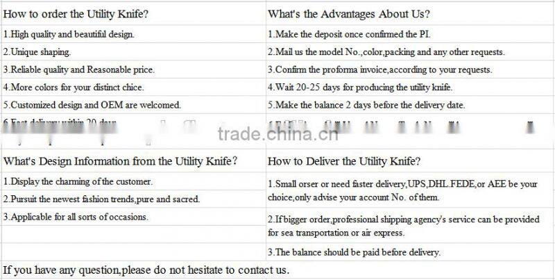 Hot Selling Office Retractable Cutter Blade Utility Student Stationery Knife