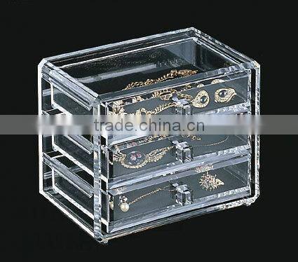 Acrylic 3 drawers storage box