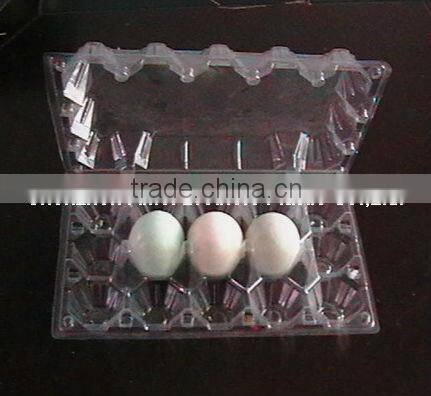 15 cavities egg blister packing box,clear PET PVC tray for food