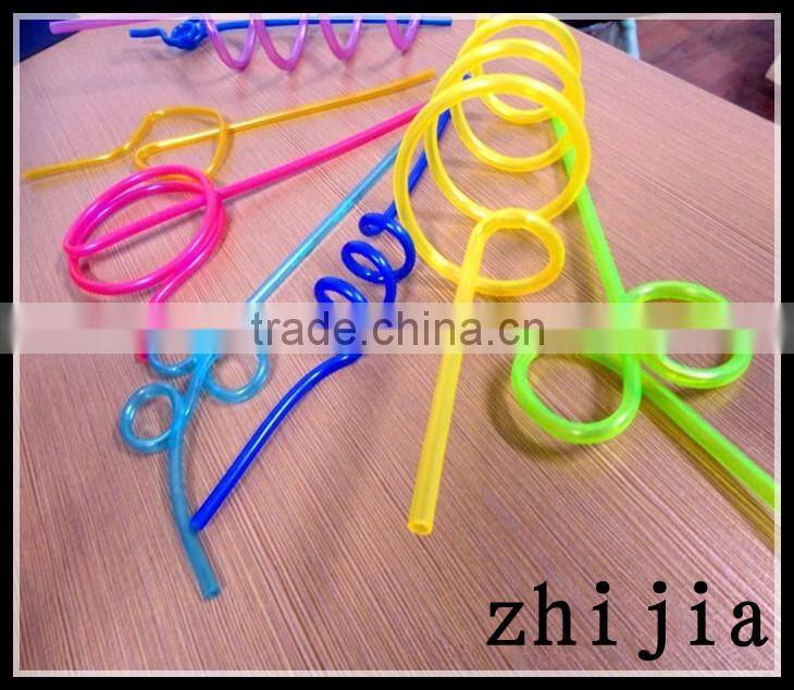 Colorful and different shaped party drinking straws