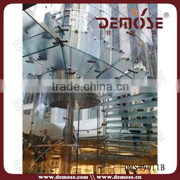 indoor crystal glass spider stair railings