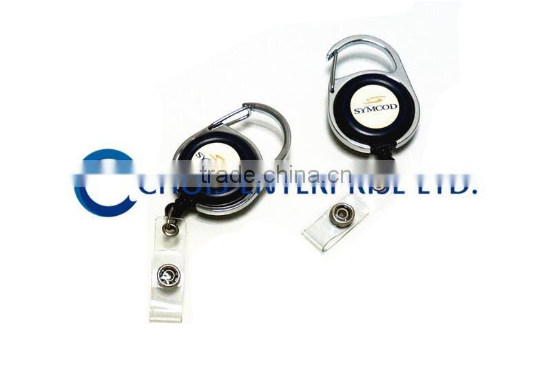 Custom Printing Colored Carabiner Reel, Badge Reel