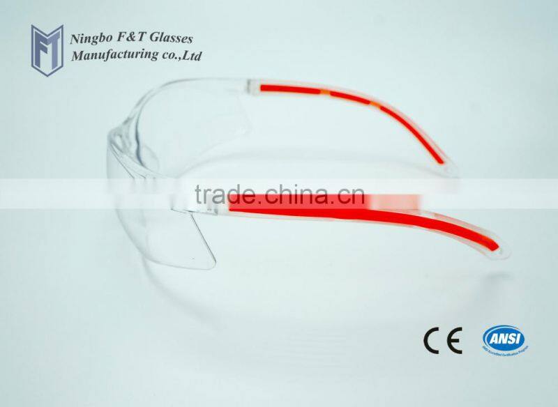 Polycarbonate plastic safety glasses