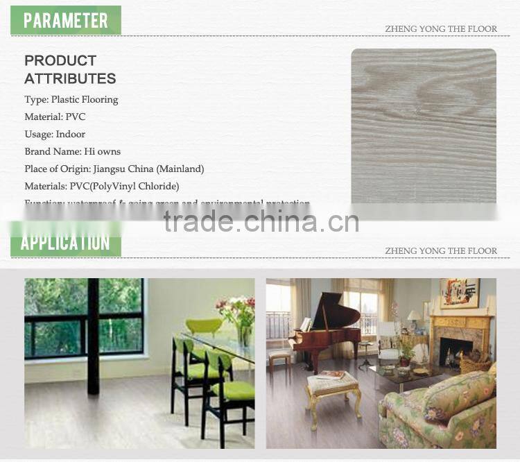 EIR PVC Flooring, LVT,Plastic Floor 3.0mm 4.0mm 4.5mm 5.0mm