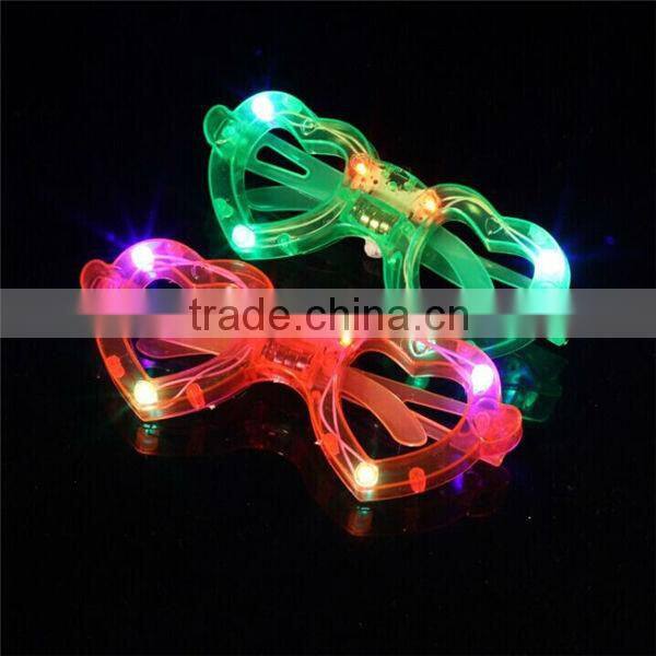 plastic flashing led glasses with flashlight glasses with led for party