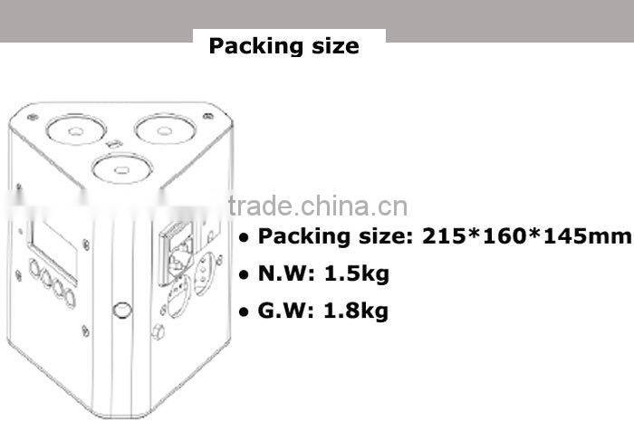 Factory offer with Led RGBW 3*10W Battery Remote Control LED Par Can