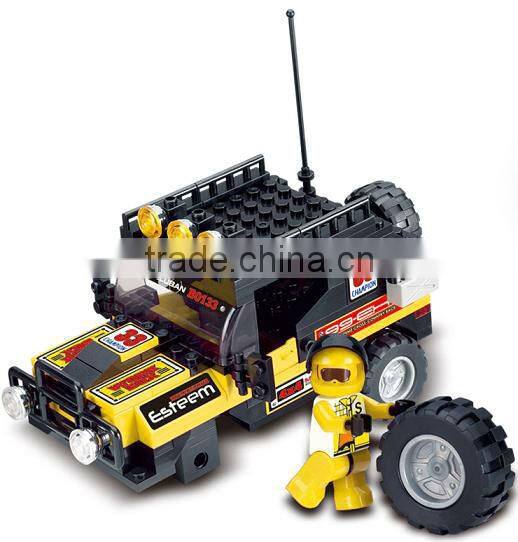 bd-7530133 plastic toys brick intelligent building block off-road car 172pcs