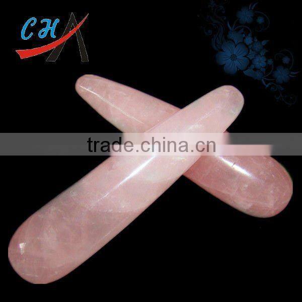 rose quartz crystal gemstone healing massage wand