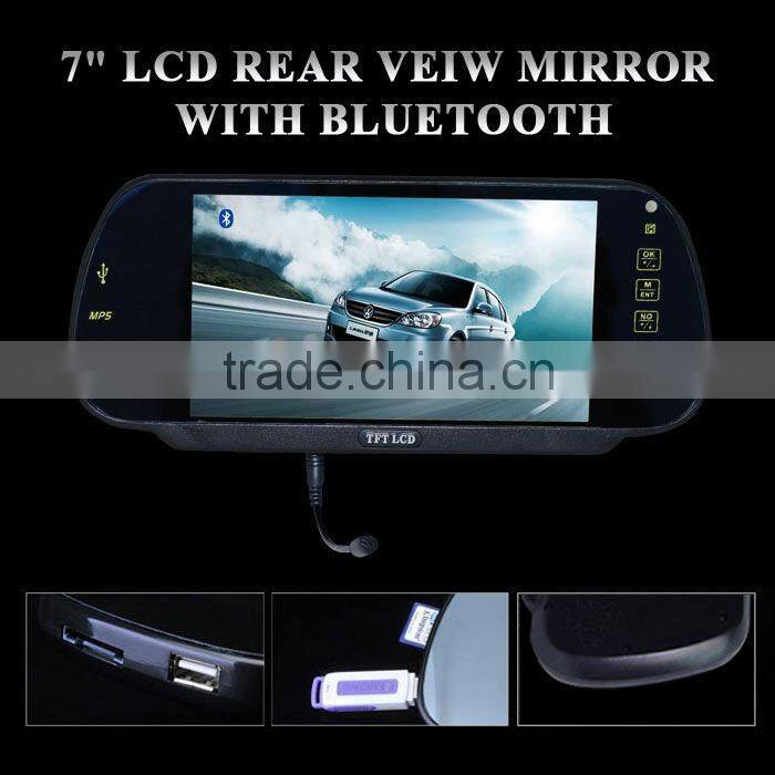 Blutooth 7" rear view camera capatible with MP5/MP4/MP3/WMA/JPEG(CL-706U)