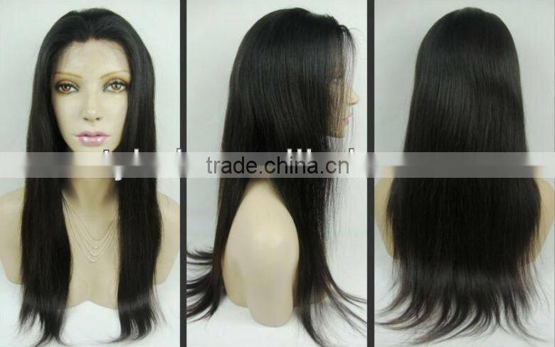 China alibaba peruvian lace wig long black wig peruvian virgin hair