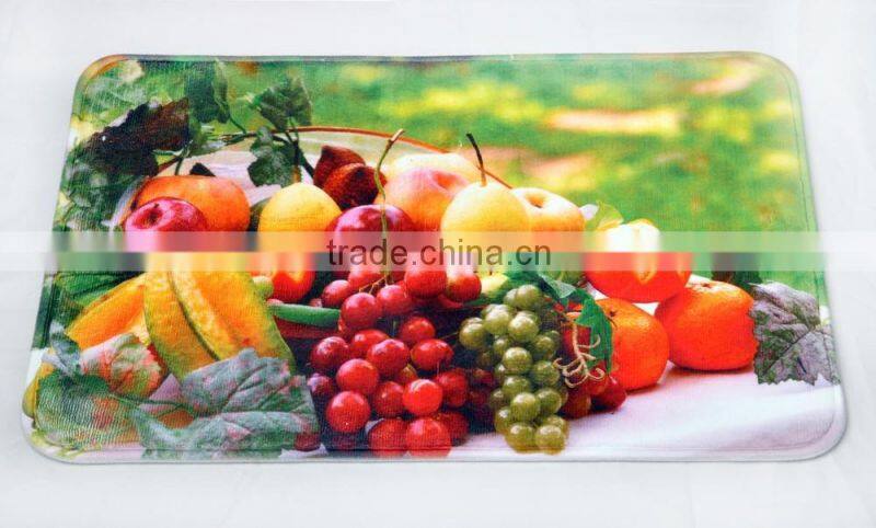 Soft Flannel Fleece colorful Printed Bath mat