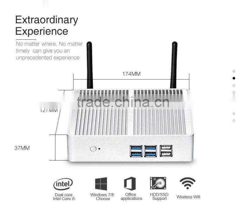 control computer embedded single board computer mini pc for school X32 4210Y core i5 1.5GHZ ddr3 vesa mount silver