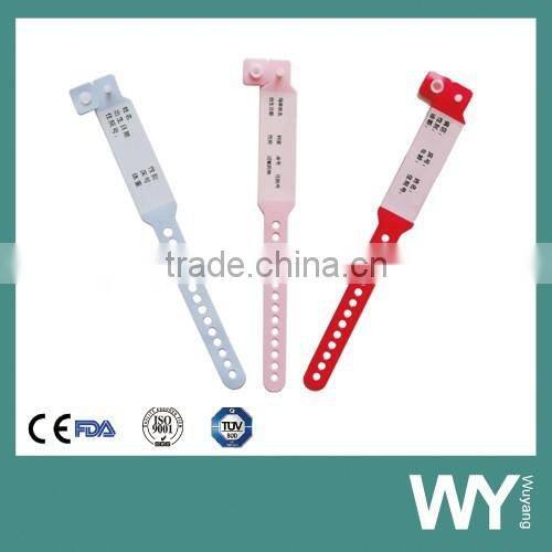 10years Manufacture plastic medical id bracelets, medical alert Id bracelet