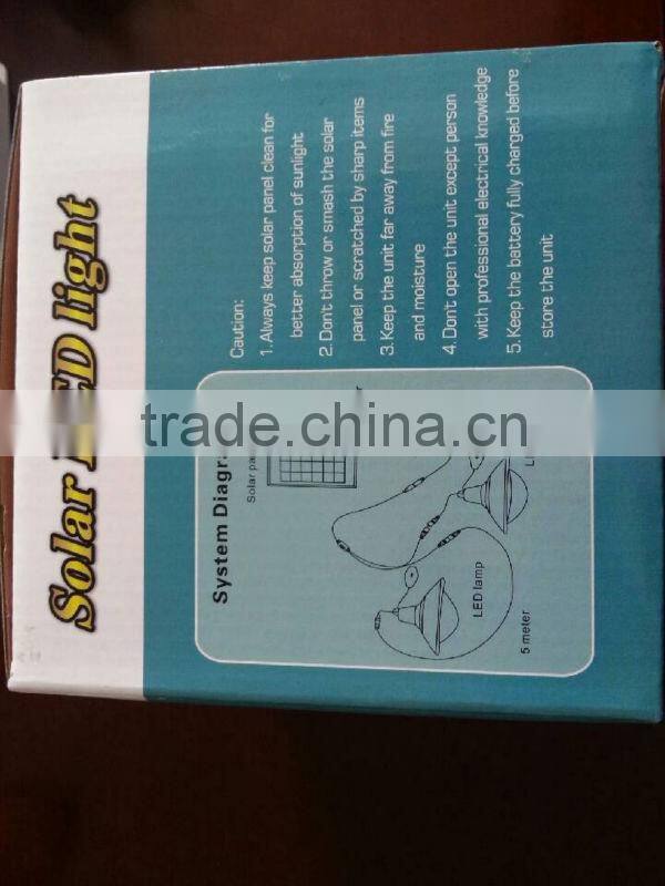 5W portable solar lighting system with FM radio music blue teeth/usb rejector/phone charge