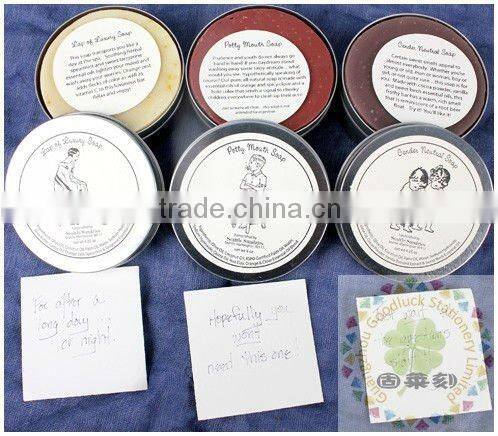 Custom crystal logo pre inked making clear soap stamps