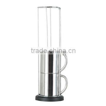 classical style double wall stainless steel coffee mug series with handle ZH-458
