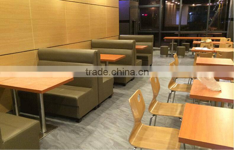 Restaurant furniture/simple design leather cover restaurant booth sofa