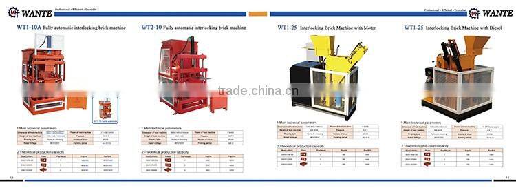 WANTE BRAND WT1-20M Moving interlock block machine for Cation Fair upsell