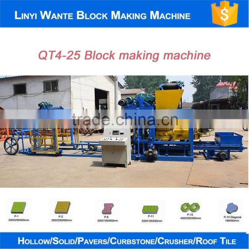 WANTE BRAND QT4-25 brick maching machinery building material machinery
