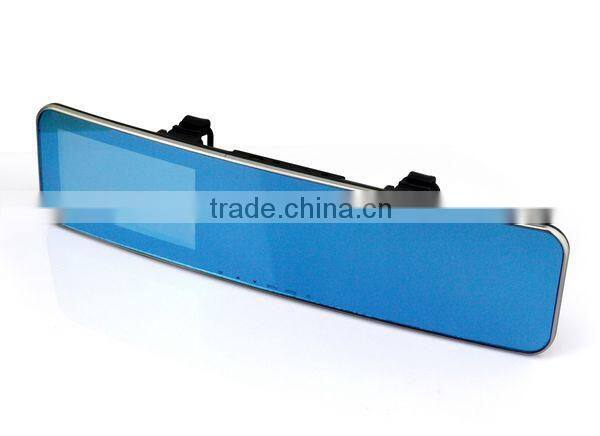 Chelong Special Designed 4.3inch 195 Degree Arc Mirror Dual Lens G-sensor GPS 4.3 inch auto rear view dvr mirror monitor
