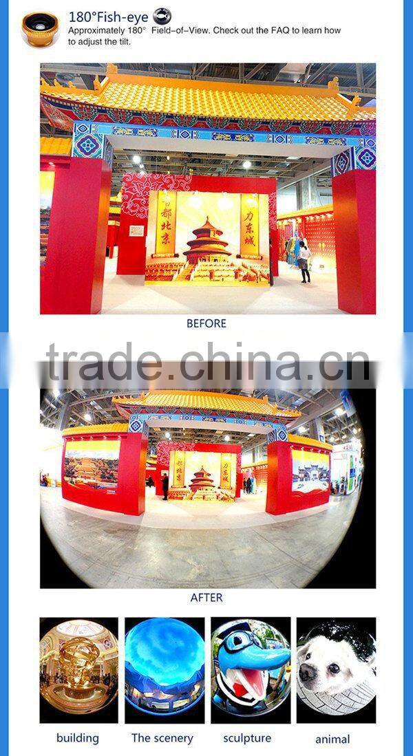 Wholesale mobile phone camera lens 4 in 1 fish eye lens, Macro,wide angle,CPL