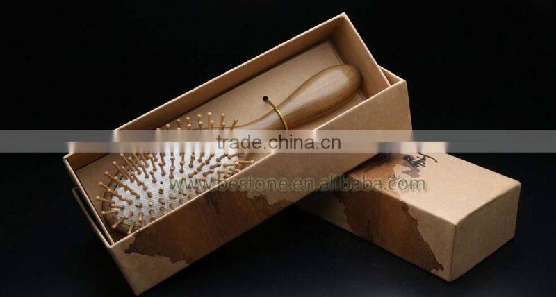Cushion Natural Wood Air Vent Hair Brush