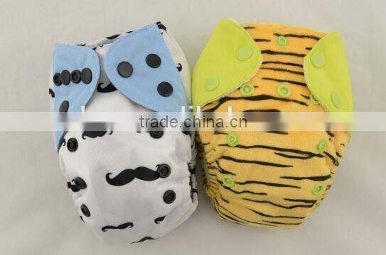 2016 ALVA black and white piano melody printed positioning pocket diaper one size and reusable baby cloth diapers in China