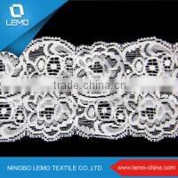 Nylon Spandex Lycra Lace Fabric, Metallic Scalloped Lace Fabric