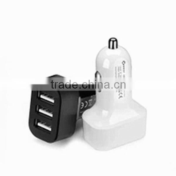 portable mini usb car chargers abs plastic shells dual usb port car accessories