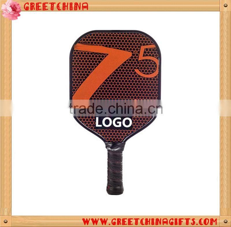 Wood and carbon pickleball paddle racket