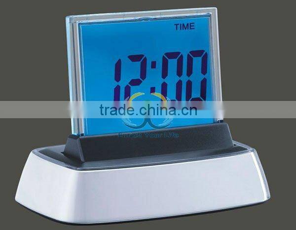 7-Color Change LED Digital LCD Alarm Clock Thermometer