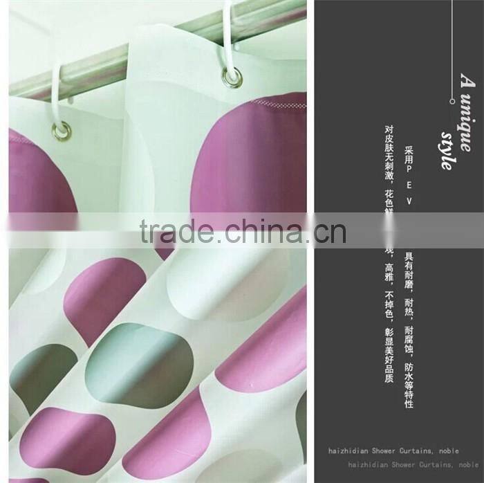 China supplier waterproof mildew elegant purple shower curtains