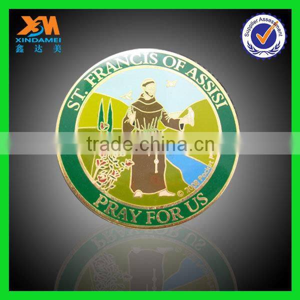 promotional metal souvenir custom zinc alloy coin blister (xdm-c490)