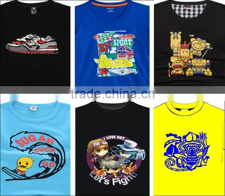 digital inkjet flatbed eco-solvent any color t-shirt printer, color no fade