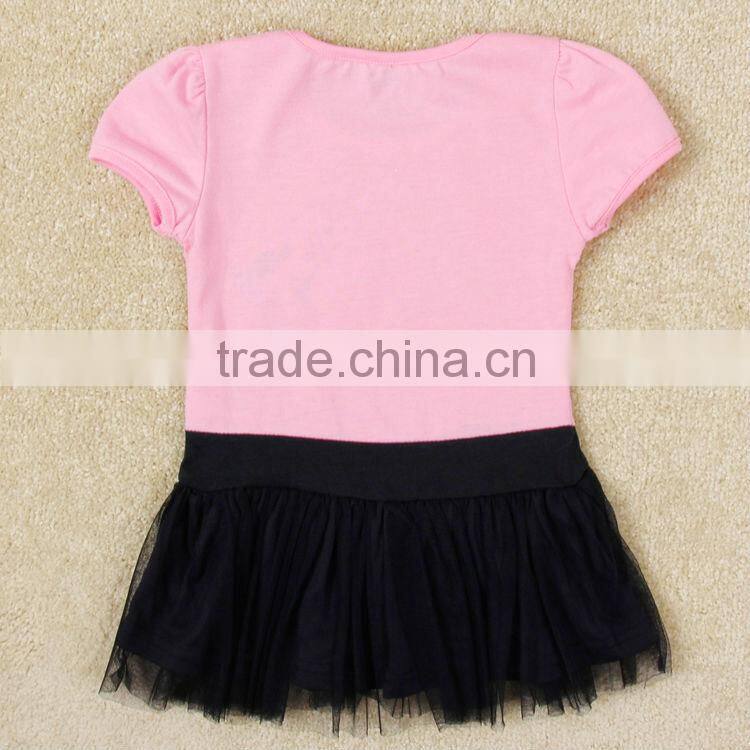 (FG5608) Sweet girls two pieces sets with dress and pant kids comfortable clothes little girls fall sets