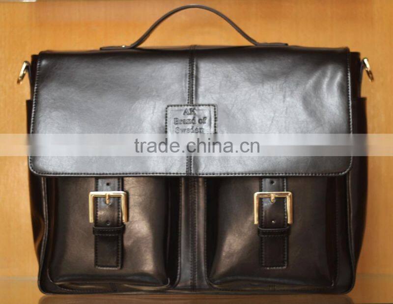 2016 new design customized leather men bag, briefcase for business men bag,fashion PU men handbags