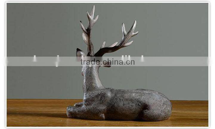 Resin Big size Deer decoration in christmas ,garden figurine of polyresin