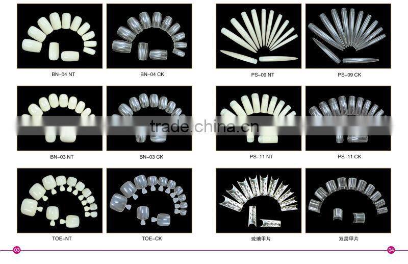 High Quality 500pcs with box acrylic nail tips wholesale