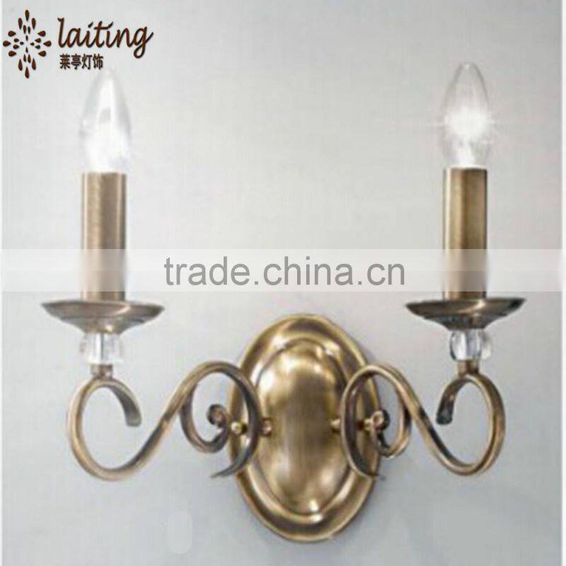 Wedding decorative glass candle holder wall light