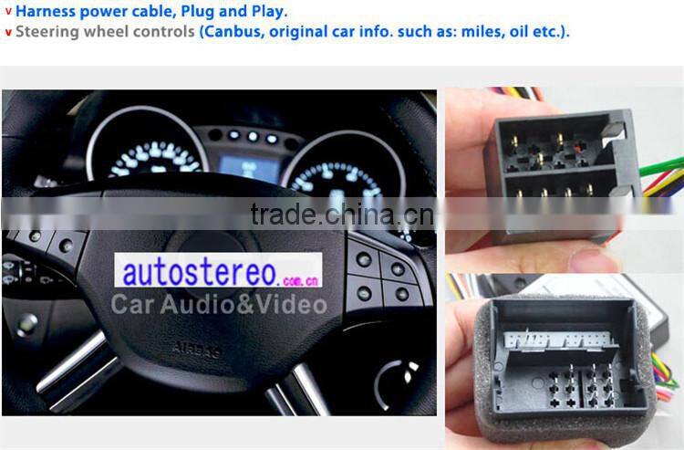 Autostereo Car DVD Player for Mercedes ML Class W164 GPS Navigation with Canbus,Ipod,BT,WIFI and Free Map Car Multimedia System
