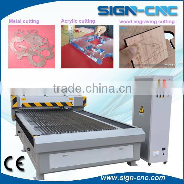High technology 1325 flatbed cnc CO2 laser cutting hybrid machine 150w 260w 300w