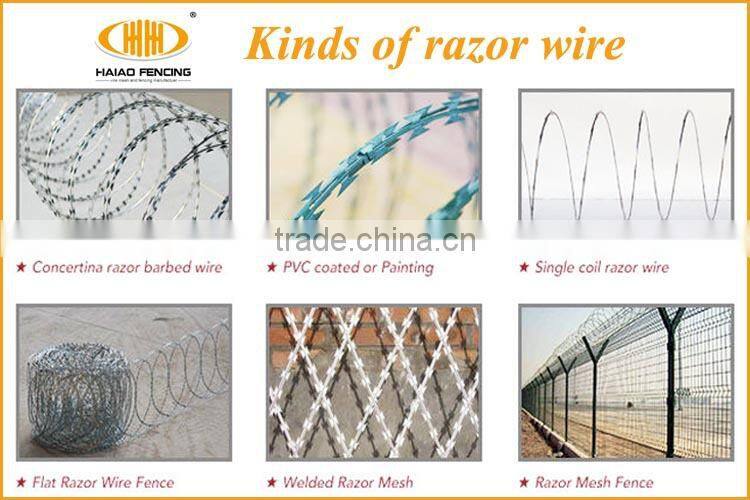Sharp razor barbed wire fencing for Italy
