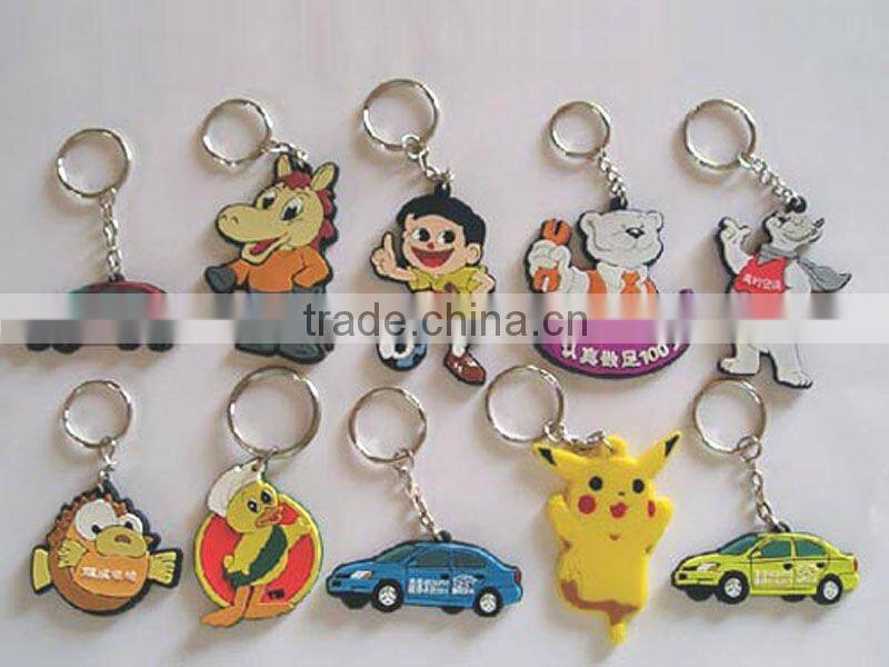 Fashion Eco-friendly silicone key chain parts