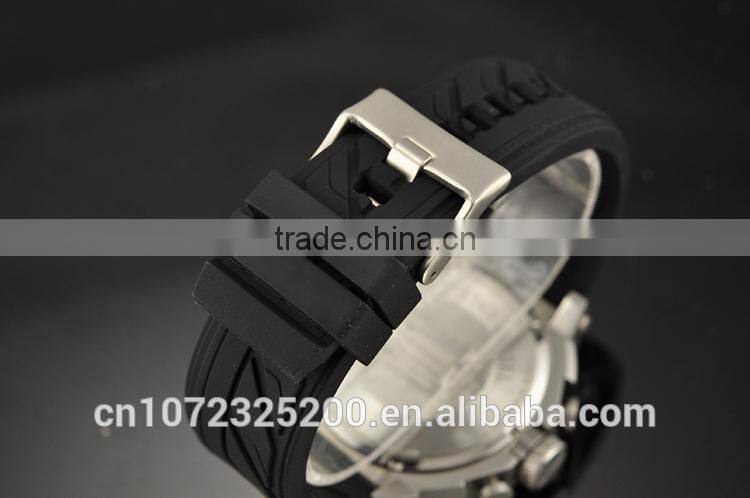 Sport Watch with factory direct prices Man Fashion Wrist Men with Date Stainless Steel Case Rubber Band BOSCEN Watch CHINA Made