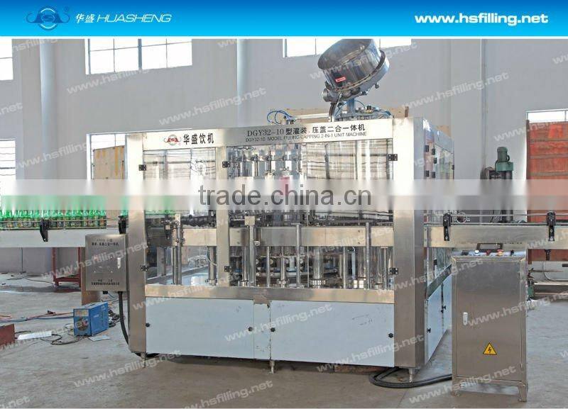 Automatic Carbonated Drink Filling Sealing Machine for Glass Bottle with Crown Cap