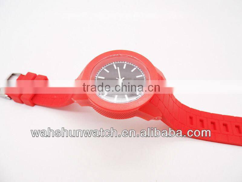 factory wholesale fashion quartz branded custom logo red watch with black dial