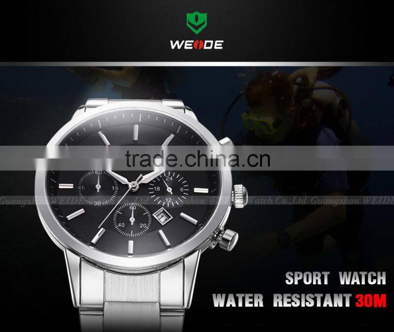 Alibaba Express Fashionable Hot Selling WEIDE Stainless Steel Band Men Sport Watches